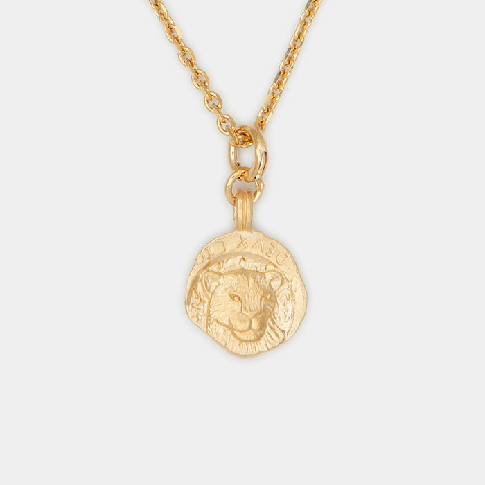 Medusa Charm Necklace in Gold