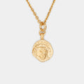 Medusa Charm Necklace in Gold