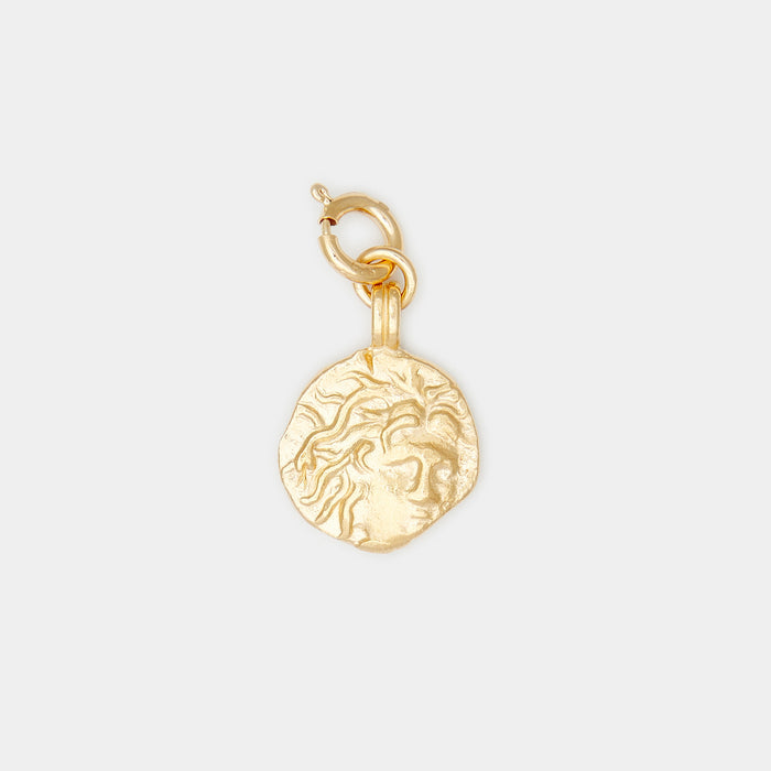 Medusa Charm Necklace in Gold