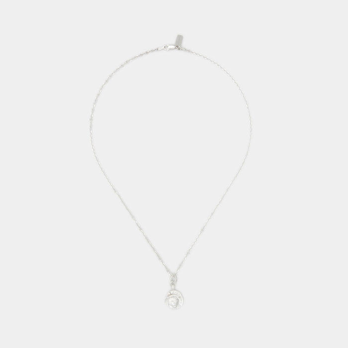 Medusa Charm Necklace in Silver