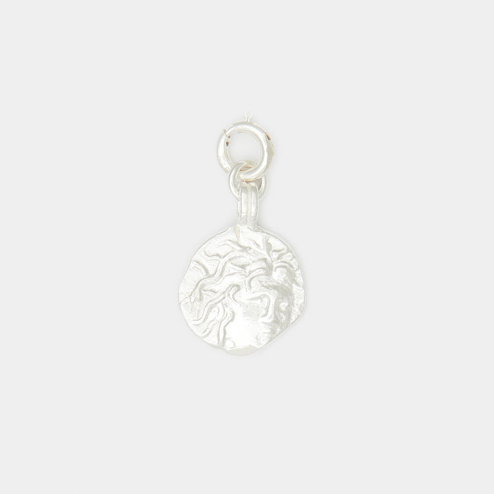 Medusa Charm Necklace in Silver