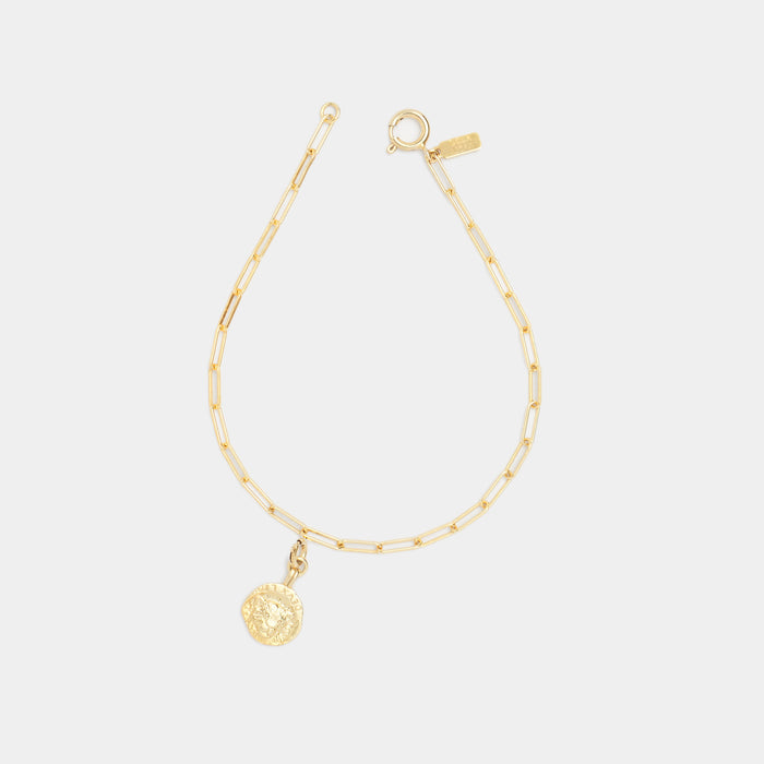 Medusa Charm on Cairo Bracelet in Gold