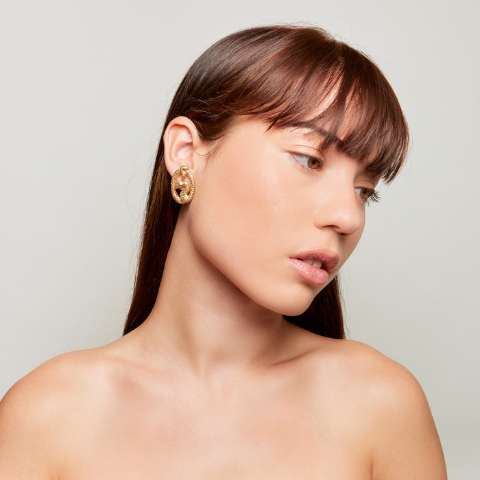 Medusa Earrings in Gold