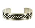 Mens's Navajo Bracelet 925 Silver Artist Signed Thomas Singer Cuff Made 1980's