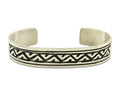 Mens's Navajo Bracelet 925 Silver Artist Signed Thomas Singer Cuff Made 1980's