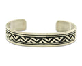 Mens's Navajo Bracelet 925 Silver Artist Signed Thomas Singer Cuff Made 1980's