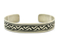 Mens's Navajo Bracelet 925 Silver Artist Signed Thomas Singer Cuff Made 1980's