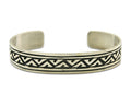 Mens's Navajo Bracelet 925 Silver Artist Signed Thomas Singer Cuff Made 1980's
