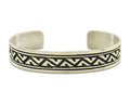 Mens's Navajo Bracelet 925 Silver Artist Signed Thomas Singer Cuff Made 1980's
