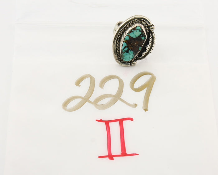 Mexican Handmade Ring 925 Sterling Natural Mined Turquoise C.80's Size 6