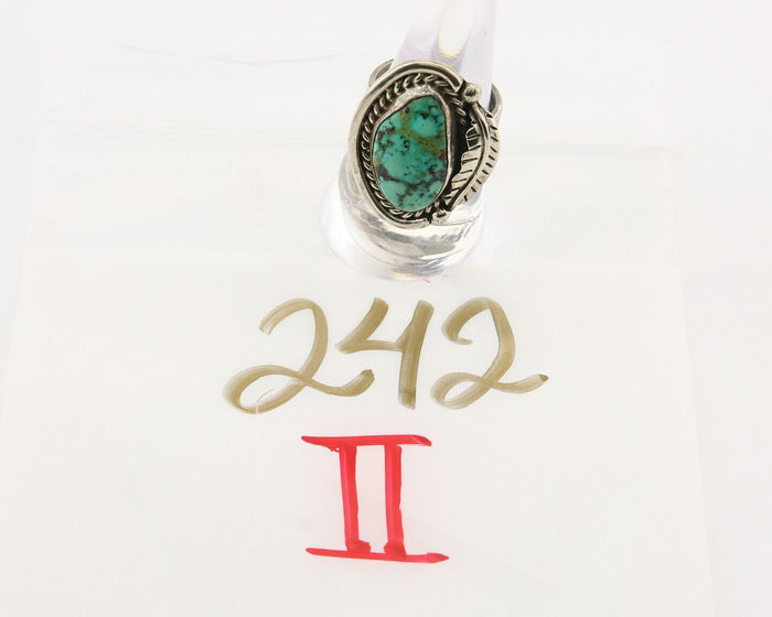 Mexican Handmade Ring 925 Sterling Natural Mined Turquoise C.80's Size 8