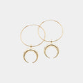Moon Child Hoops in Gold