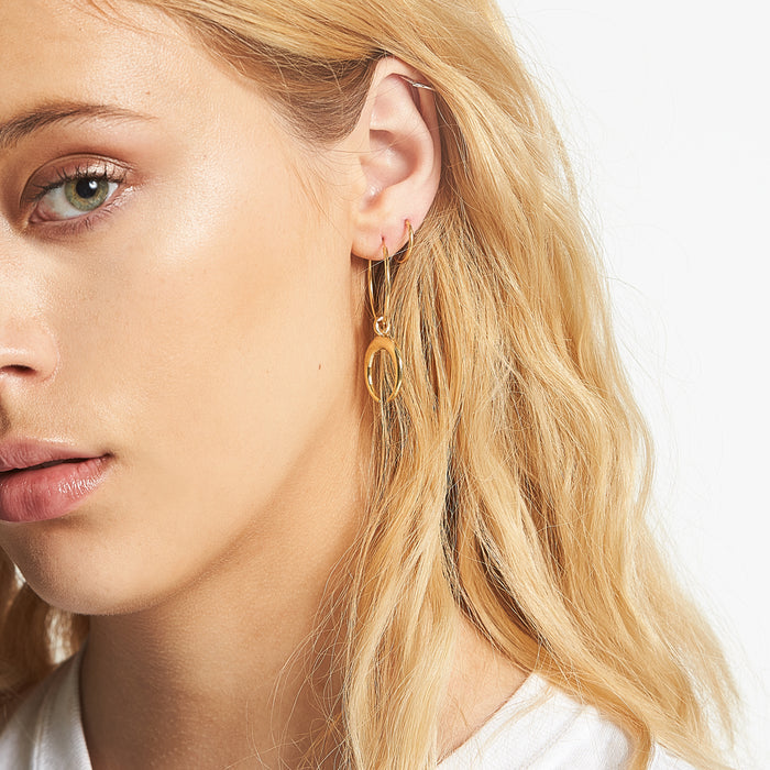 Moon Child Hoops in Gold