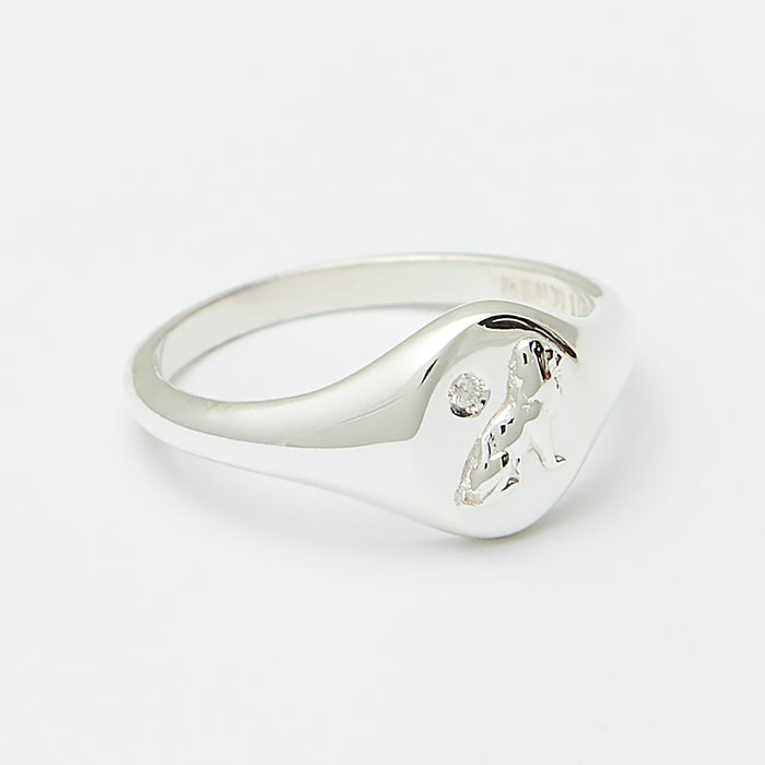 Moonshine Signet Ring in Silver
