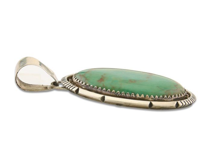 Navajo 925 Silver Pendant Turquoise Handmade Artist Signed BB C.80's