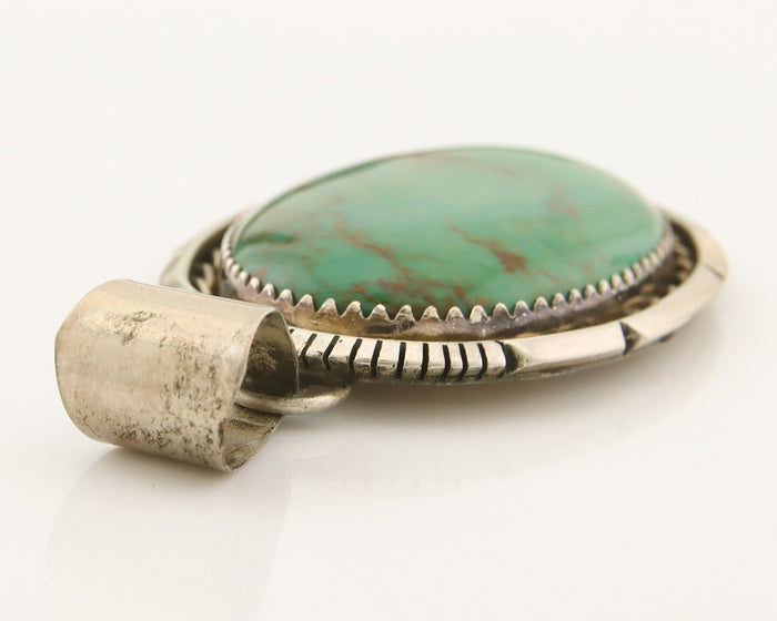 Navajo 925 Silver Pendant Turquoise Handmade Artist Signed BB C.80's