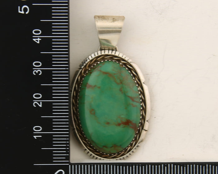 Navajo 925 Silver Pendant Turquoise Handmade Artist Signed BB C.80's