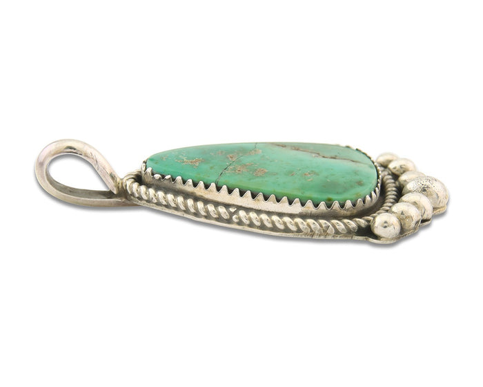 Navajo 925 Silver Royston Pendant Turquoise Artist Signed D Spencer C.80's