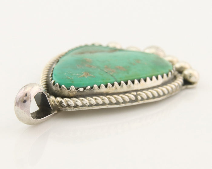 Navajo 925 Silver Royston Pendant Turquoise Artist Signed D Spencer C.80's