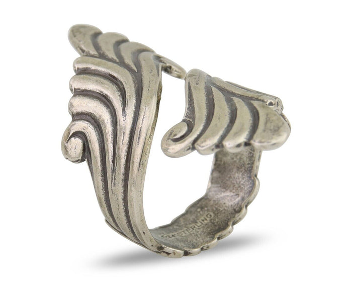Navajo Adjustable Full Finger Ring 925 Silver Native American Size 5-9 C.80's