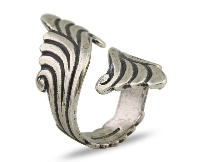 Navajo Adjustable Full Finger Ring 925 Silver Native American Size 5-9 C.80's