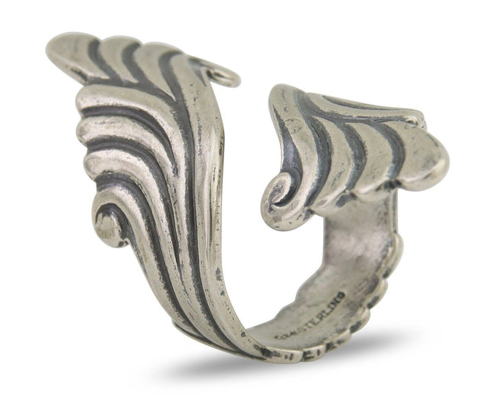 Navajo Adjustable Full Finger Ring 925 Silver Native American Size 5-9 C.80's