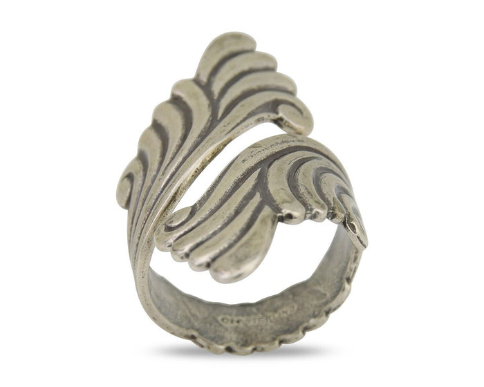 Navajo Adjustable Full Finger Ring 925 Silver Native American Size 5-9 C.80's