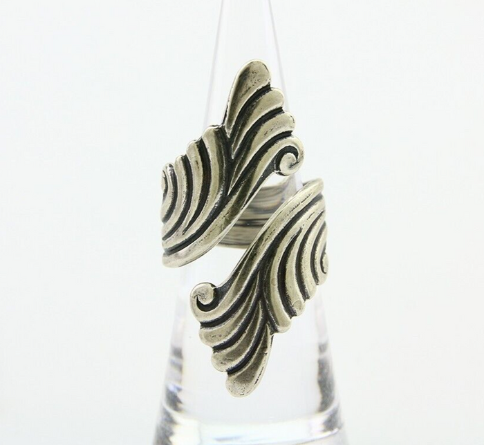 Navajo Adjustable Full Finger Ring 925 Silver Native American Size 5-9 C.80's