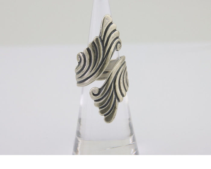 Navajo Adjustable Full Finger Ring 925 Silver Native American Size 5-9 C.80's
