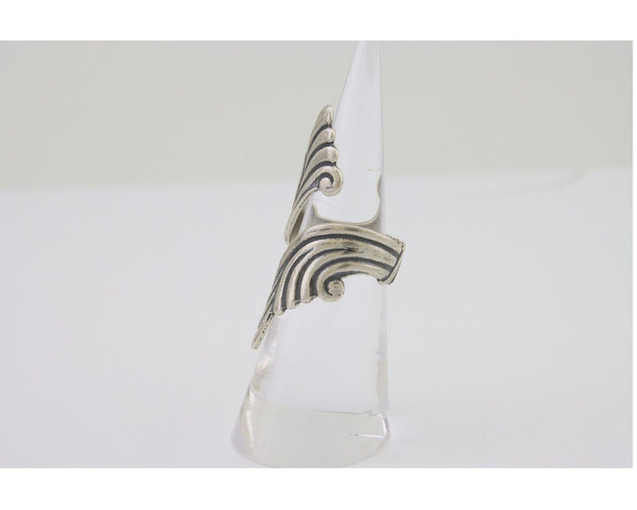 Navajo Adjustable Full Finger Ring 925 Silver Native American Size 5-9 C.80's