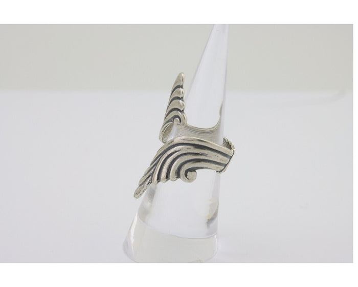 Navajo Adjustable Full Finger Ring 925 Silver Native American Size 5-9 C.80's