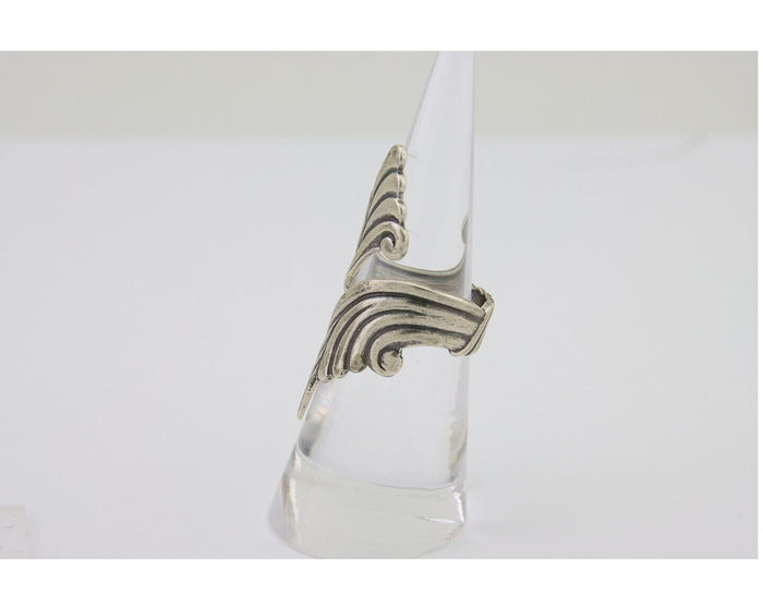 Navajo Adjustable Full Finger Ring 925 Silver Native American Size 5-9 C.80's