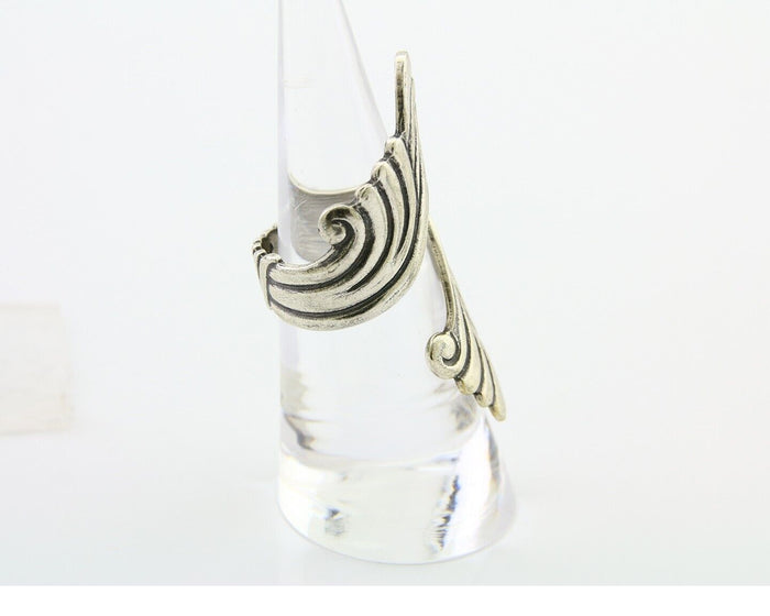 Navajo Adjustable Full Finger Ring 925 Silver Native American Size 5-9 C.80's
