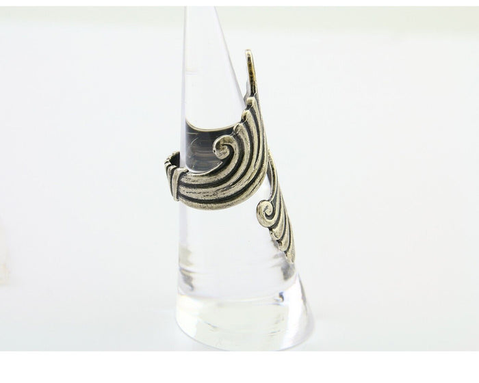 Navajo Adjustable Full Finger Ring 925 Silver Native American Size 5-9 C.80's