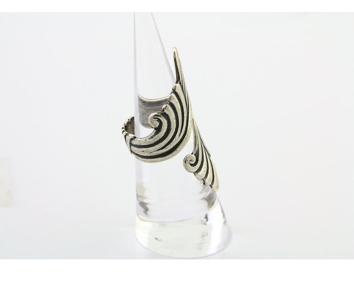 Navajo Adjustable Full Finger Ring 925 Silver Native American Size 5-9 C.80's