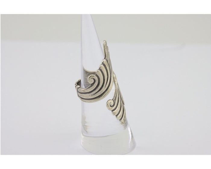 Navajo Adjustable Full Finger Ring 925 Silver Native American Size 5-9 C.80's