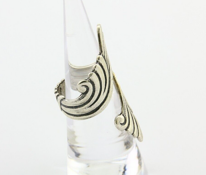 Navajo Adjustable Full Finger Ring 925 Silver Native American Size 5-9 C.80's
