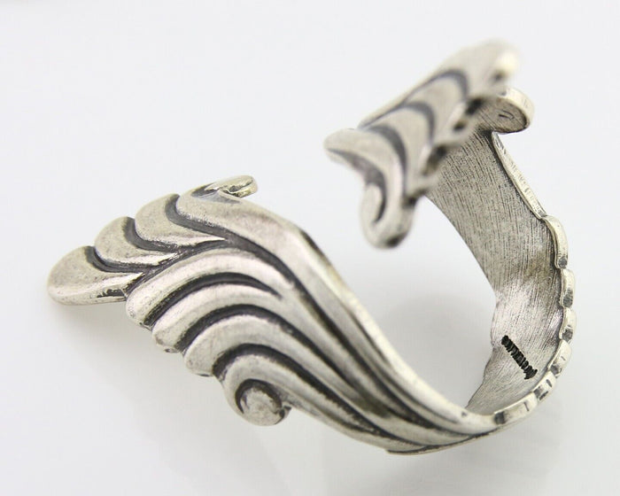 Navajo Adjustable Full Finger Ring 925 Silver Native American Size 5-9 C.80's