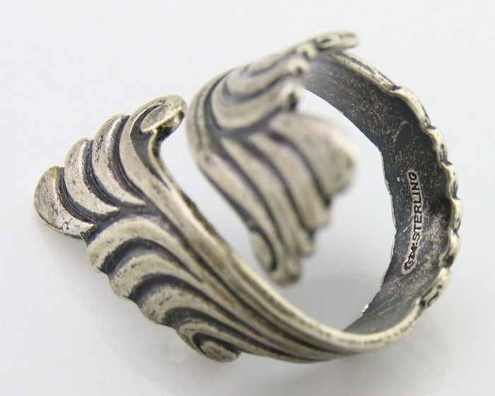 Navajo Adjustable Full Finger Ring 925 Silver Native American Size 5-9 C.80's