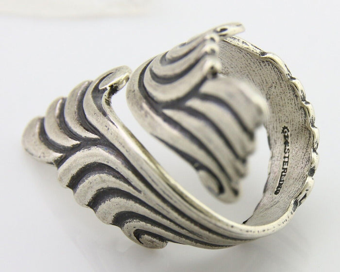 Navajo Adjustable Full Finger Ring 925 Silver Native American Size 5-9 C.80's