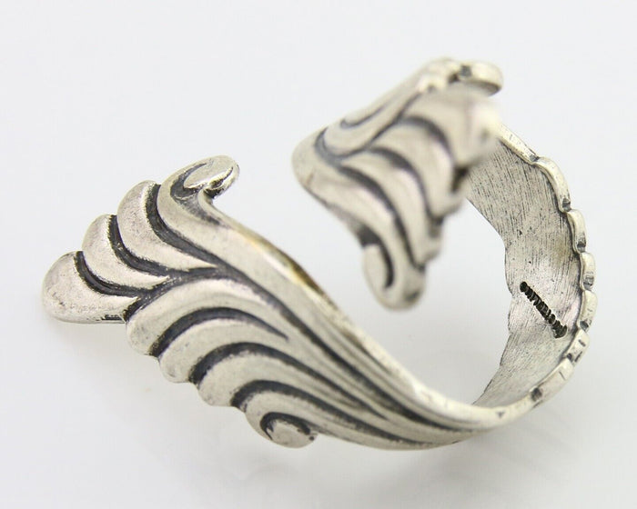 Navajo Adjustable Full Finger Ring 925 Silver Native American Size 5-9 C.80's