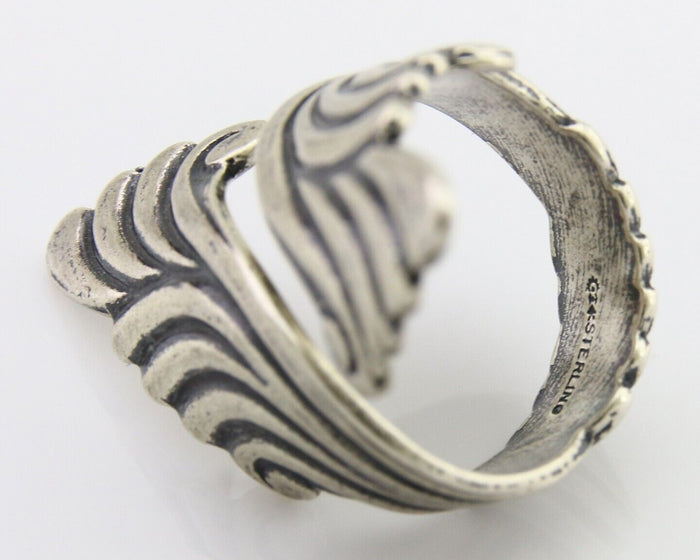 Navajo Adjustable Full Finger Ring 925 Silver Native American Size 5-9 C.80's