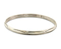 Navajo Bangle Bracelet 925 Silver Hand Stamped Triangle Native Artist C.80's