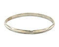 Navajo Bangle Bracelet 925 Silver Hand Stamped Triangle Native Artist C.80's
