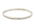 Navajo Bangle Bracelet 925 Silver Hand Stamped Twist Native American Artist C80s