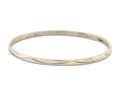 Navajo Bangle Bracelet 925 Silver Hand Stamped Twist Native American Artist C80s