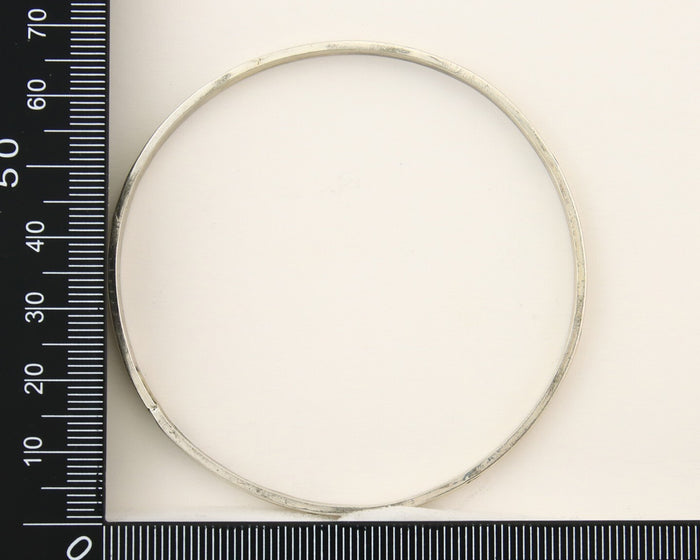 Navajo Bangle Bracelet 925 Silver Hand Stamped Twist Native American Artist C80s