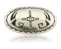 Navajo Belt Buckle 925 Sterling Silver Signed T Billy 1.5x2.5 in C.80's