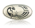 Navajo Belt Buckle 925 Sterling Silver Signed T Billy 1.5x2.5 in C.80's
