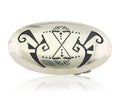 Navajo Belt Buckle 925 Sterling Silver Signed T Billy 1.5x2.5 in C.80's